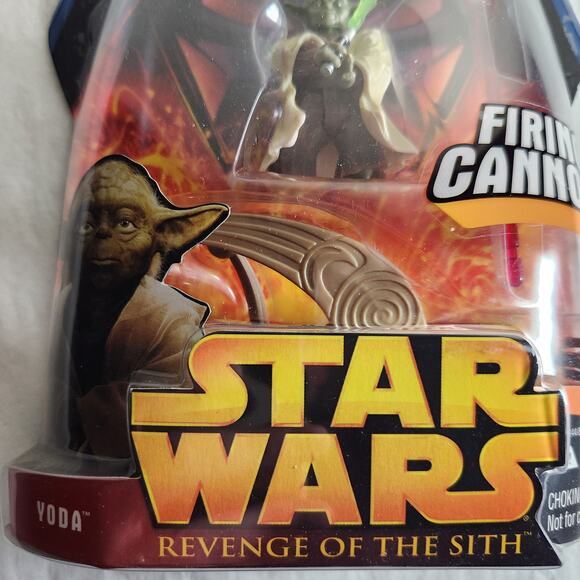 Star Wars Yoda Revenge Of The Sith Firing Canon Action Figure 2005 New Sealed - Picture 5 of 8